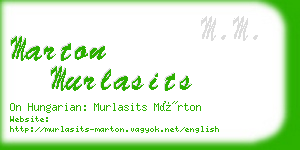 marton murlasits business card